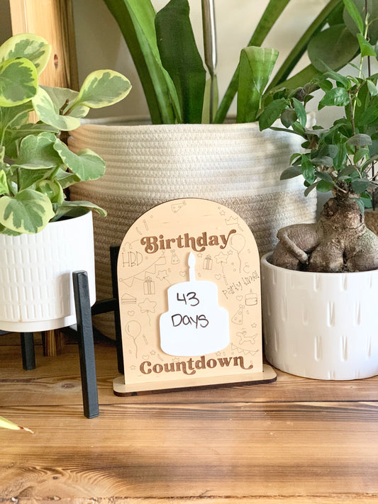 Dry Erase Birthday Countdown