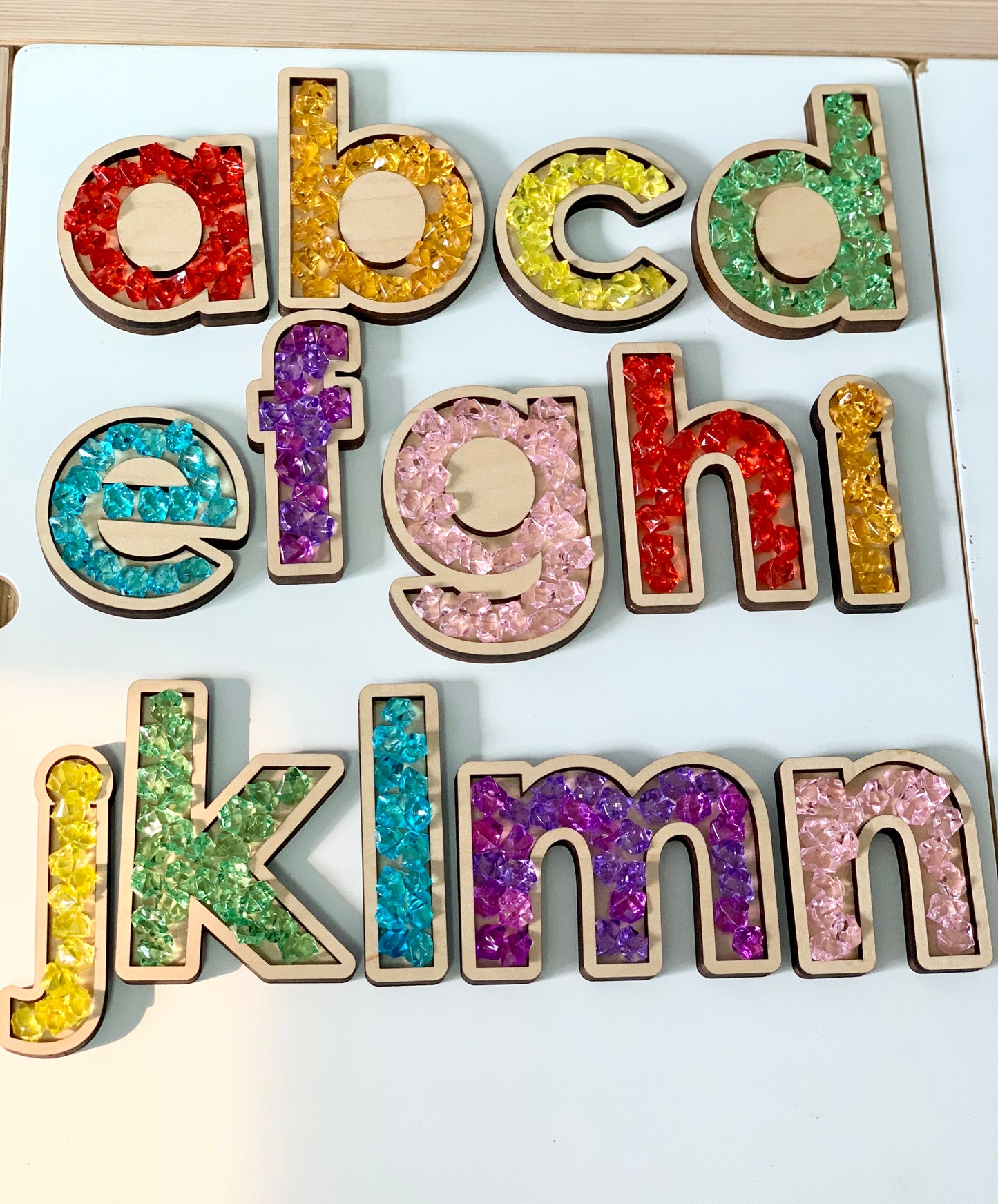 Alphabet and Number Trays, Laser Cut Letter and Number Sensory Trays