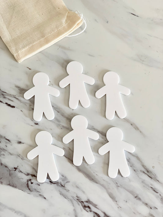 Little Dry Erasables - People / Gingerbread - Set of 6 - more colours available