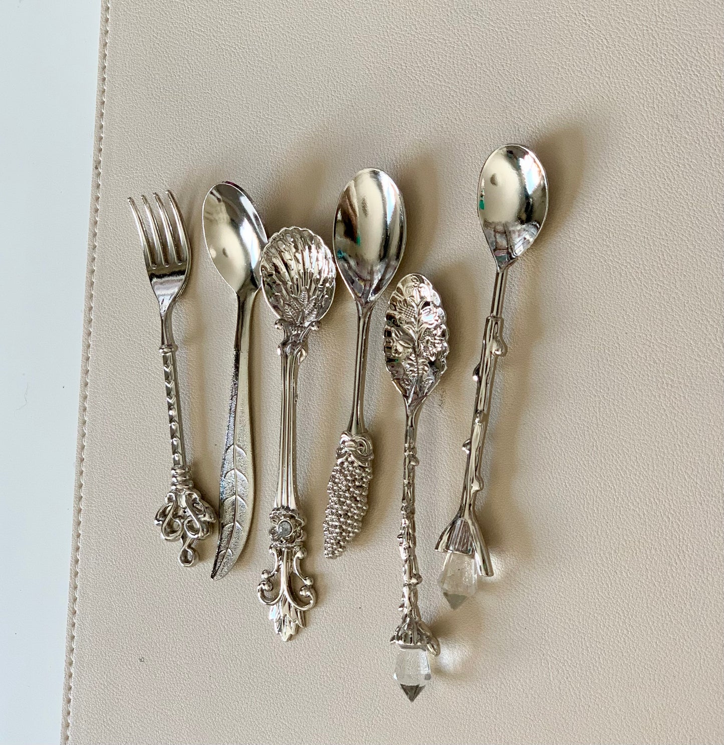 One Ornate Silver Spoon or Fork
