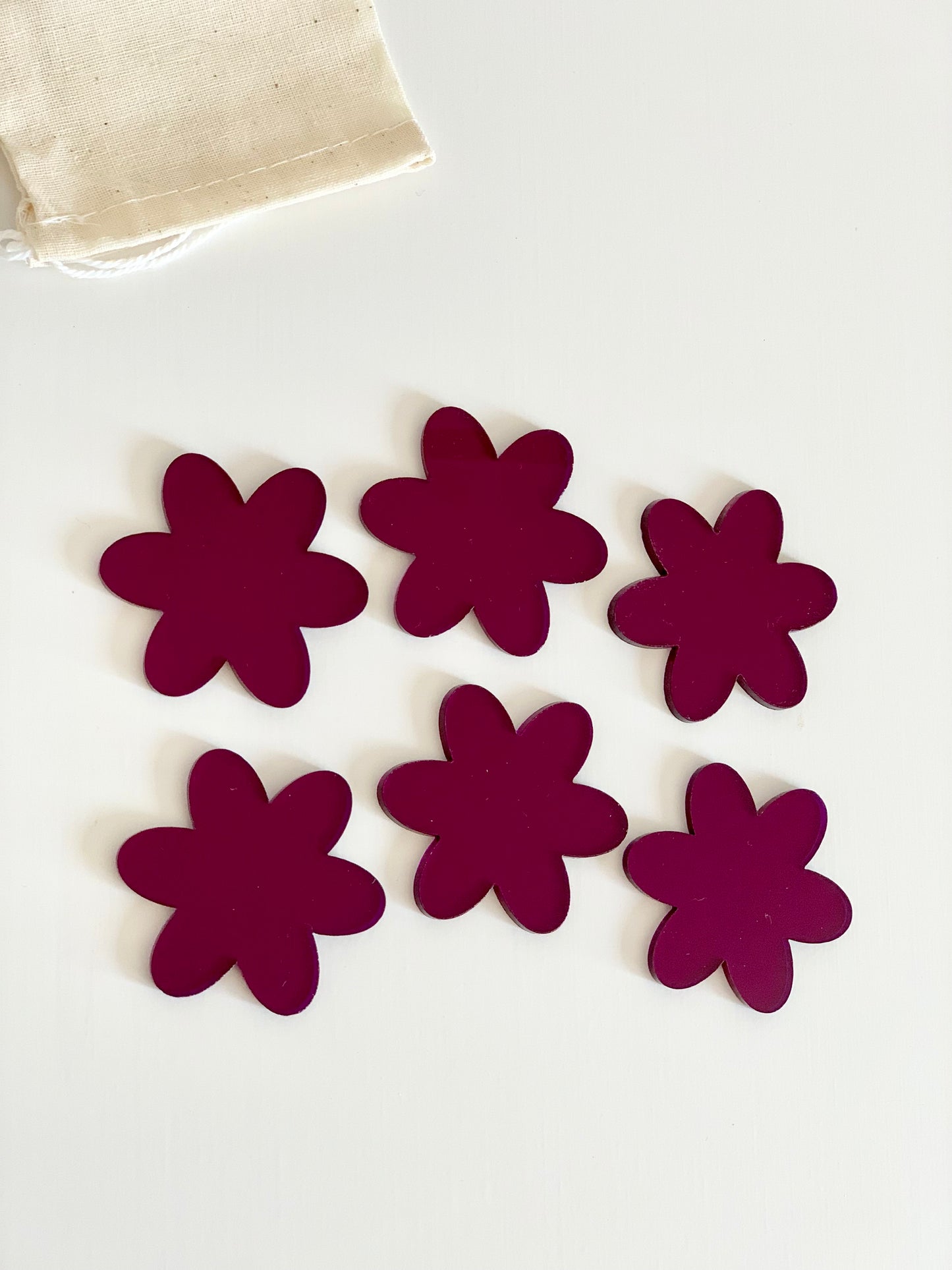 Flowers Dry Erase Loose Parts - Set of 6 - more colours available