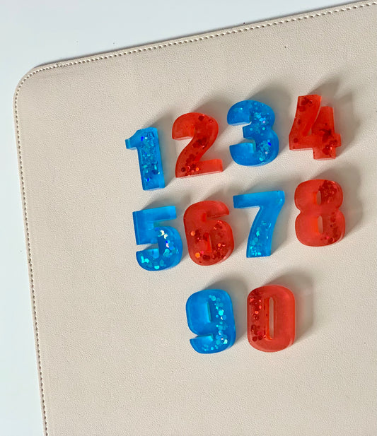 Montessori Resin Numbers • Movable Numerical Set • Fits Flisat Insert