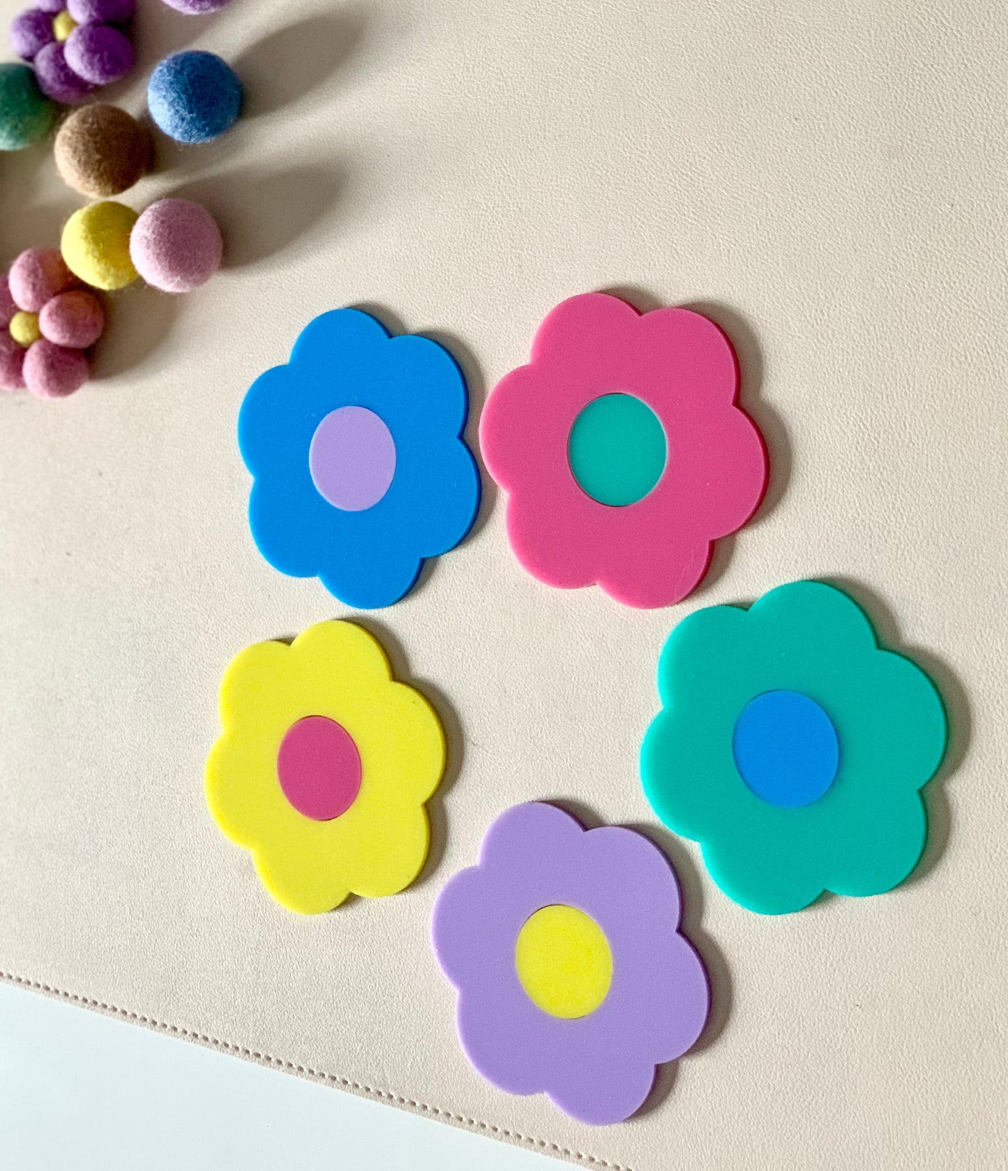 Little Dry Erasables - Pastel Flowers 2 Pieces - Set of 5 / 10 pcs - more colours available