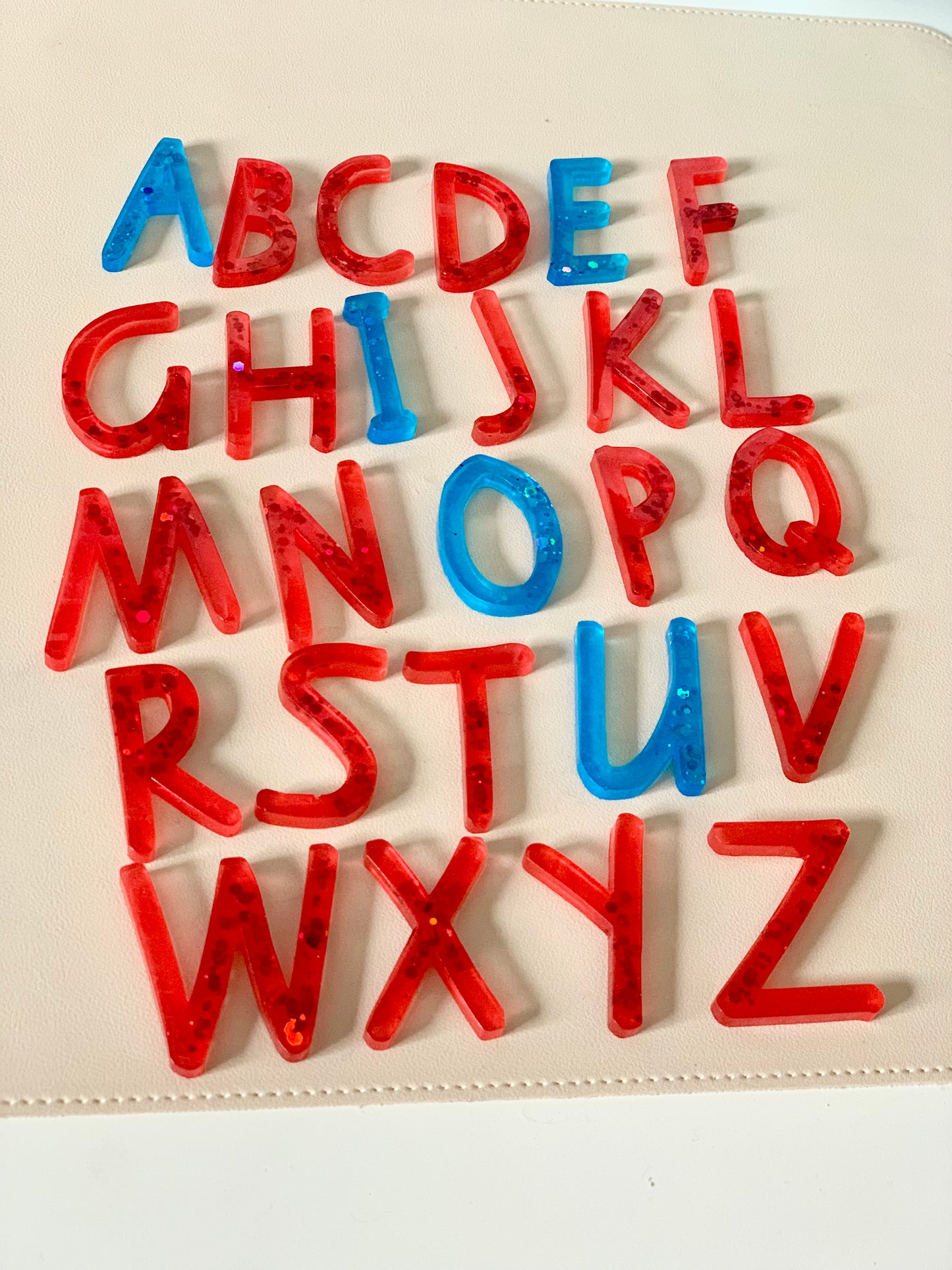 Montessori Resin Uppercase Alphabet • Movable Alphabet Set • Style 2