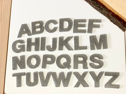 Black Tint Shimmer Resin Uppercase Alphabet • Movable Alphabet Set • Fits Resin Letter Flisat Insert