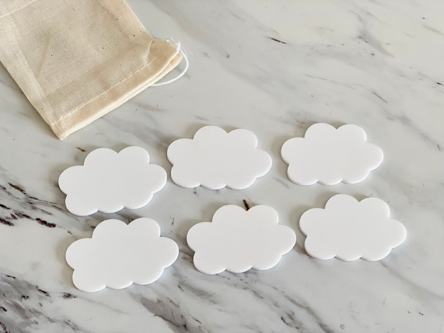 Clouds Dry Erase Loose Parts - Set of 6 - more colours available
