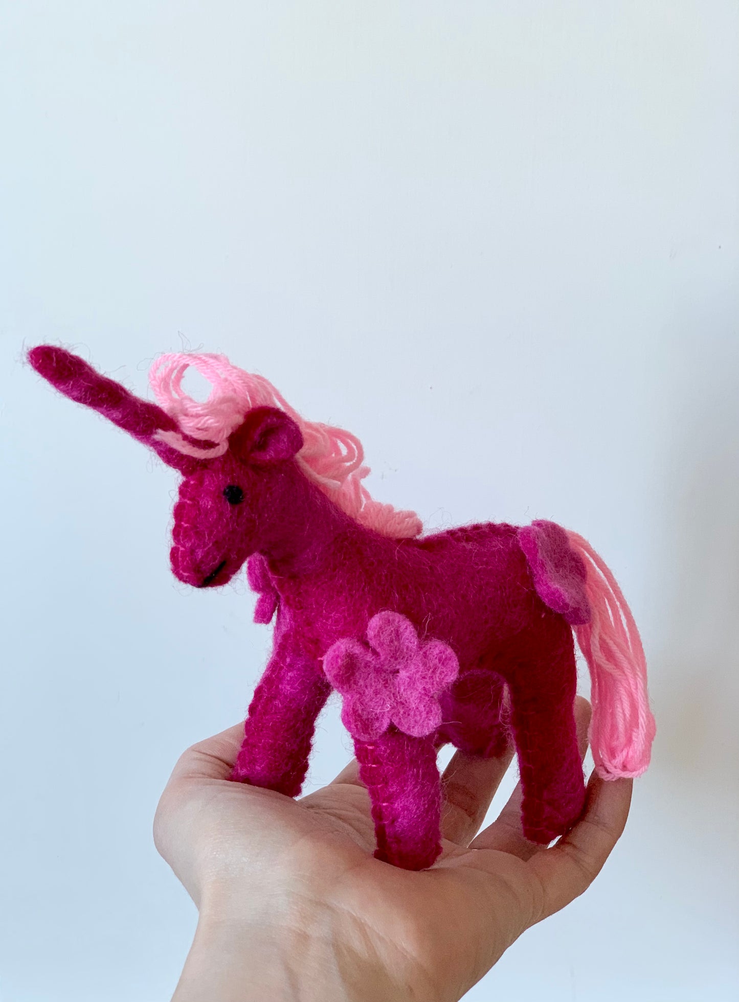 One Pink Felt Unicorn