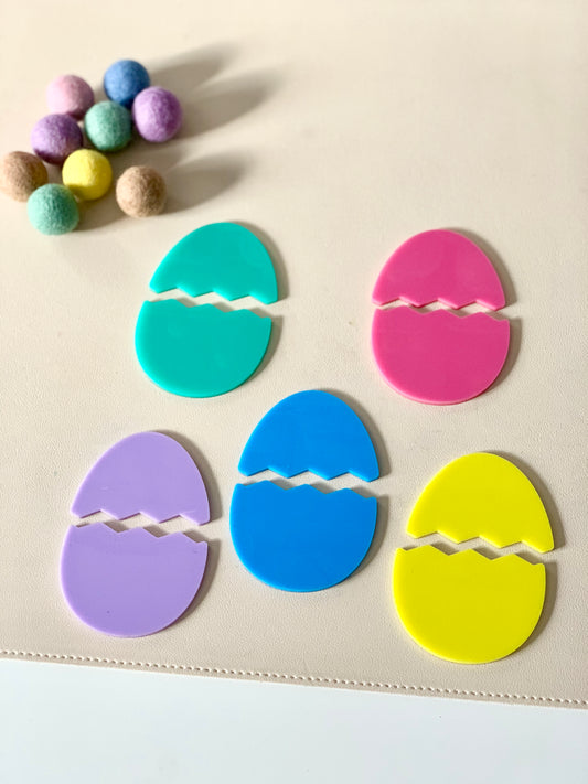 Little Dry Erasables - Pastel Broken Eggs - Set of 5 Eggs / 10 pcs - more colours available