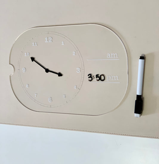 Clock Dry Erase Tracing Board — Fits as a Flisat Insert