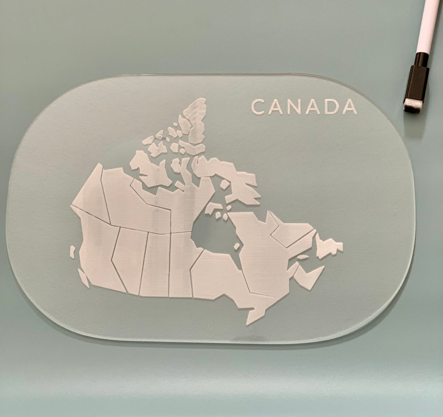 Canada Map Dry Erase Tracing Board — Fits as a Flisat Insert