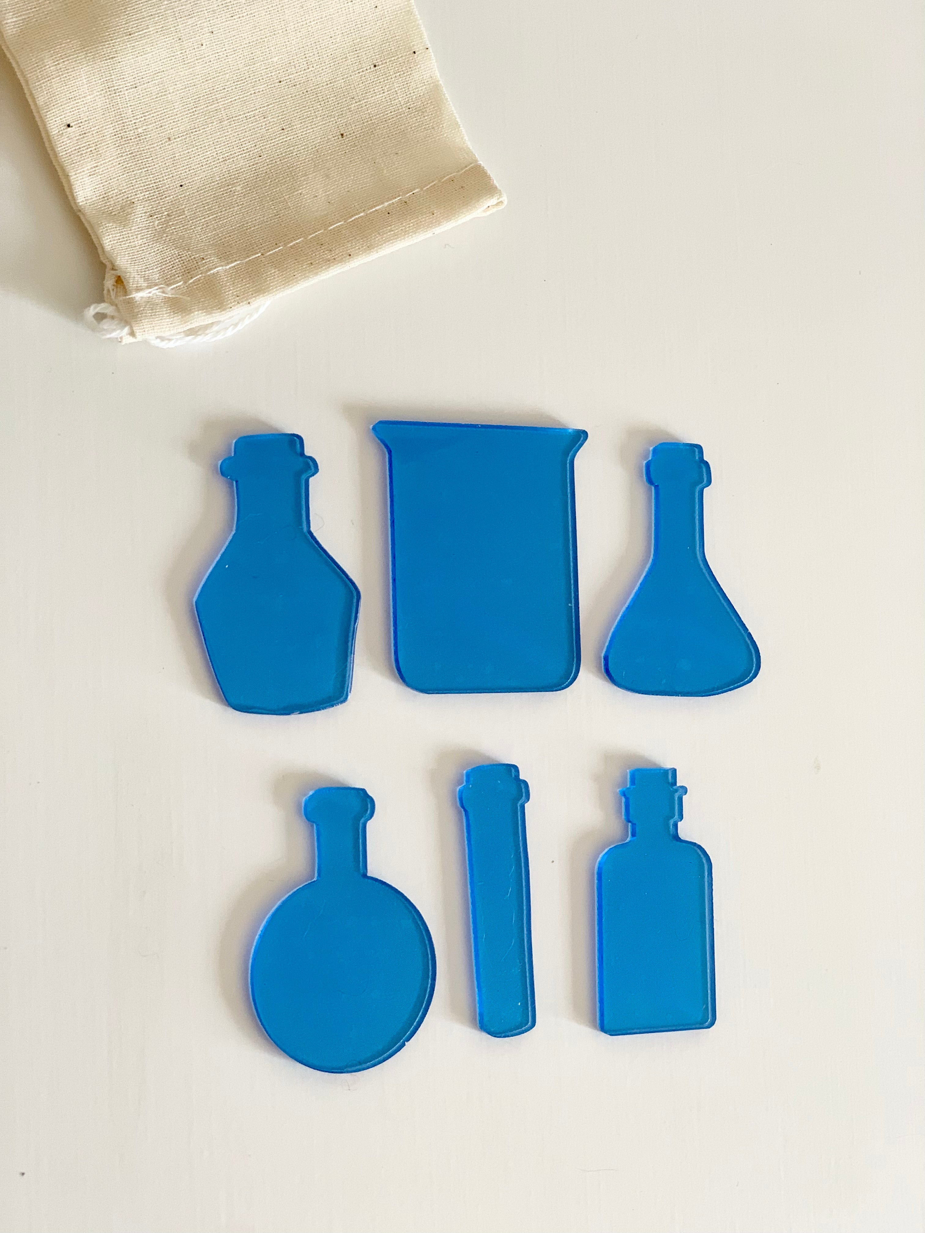Beaker & Potions Dry Erase Loose Parts - Set of 6 - more colours avail ...