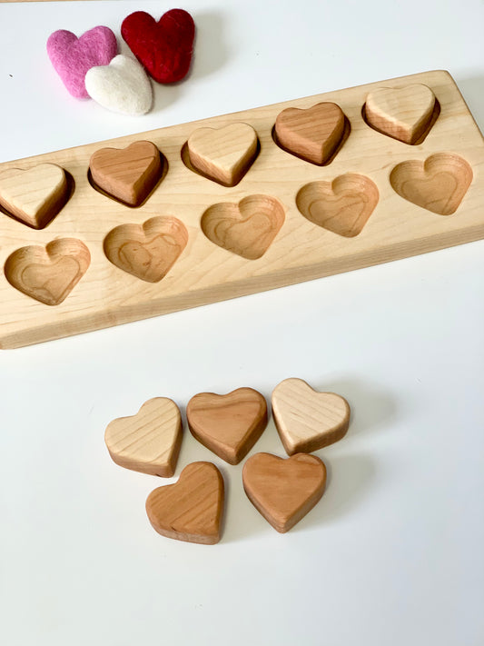 Wooden Heart Counters