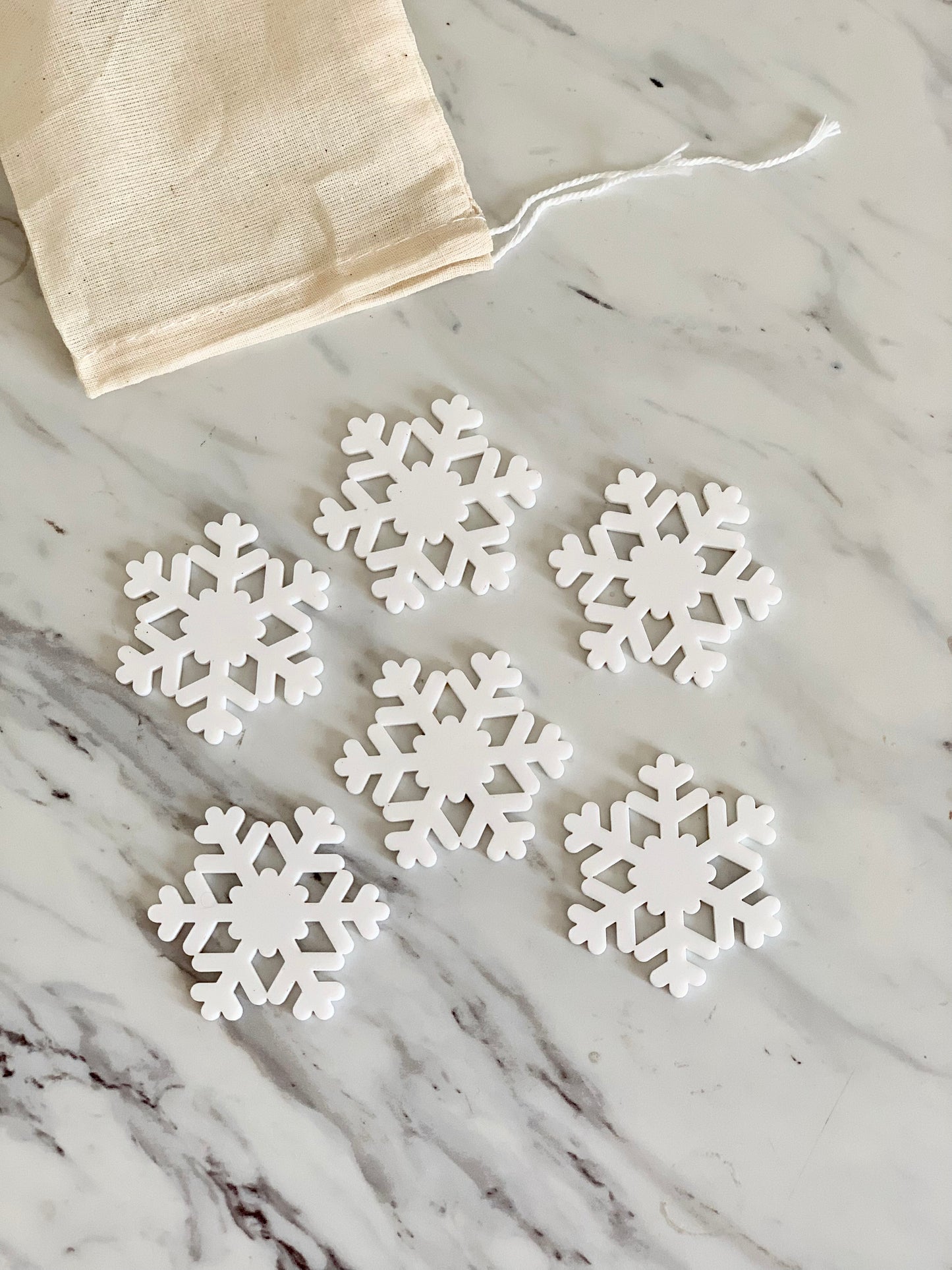 Snowflakes Dry Erase Loose Parts - Set of 6 - more colours available