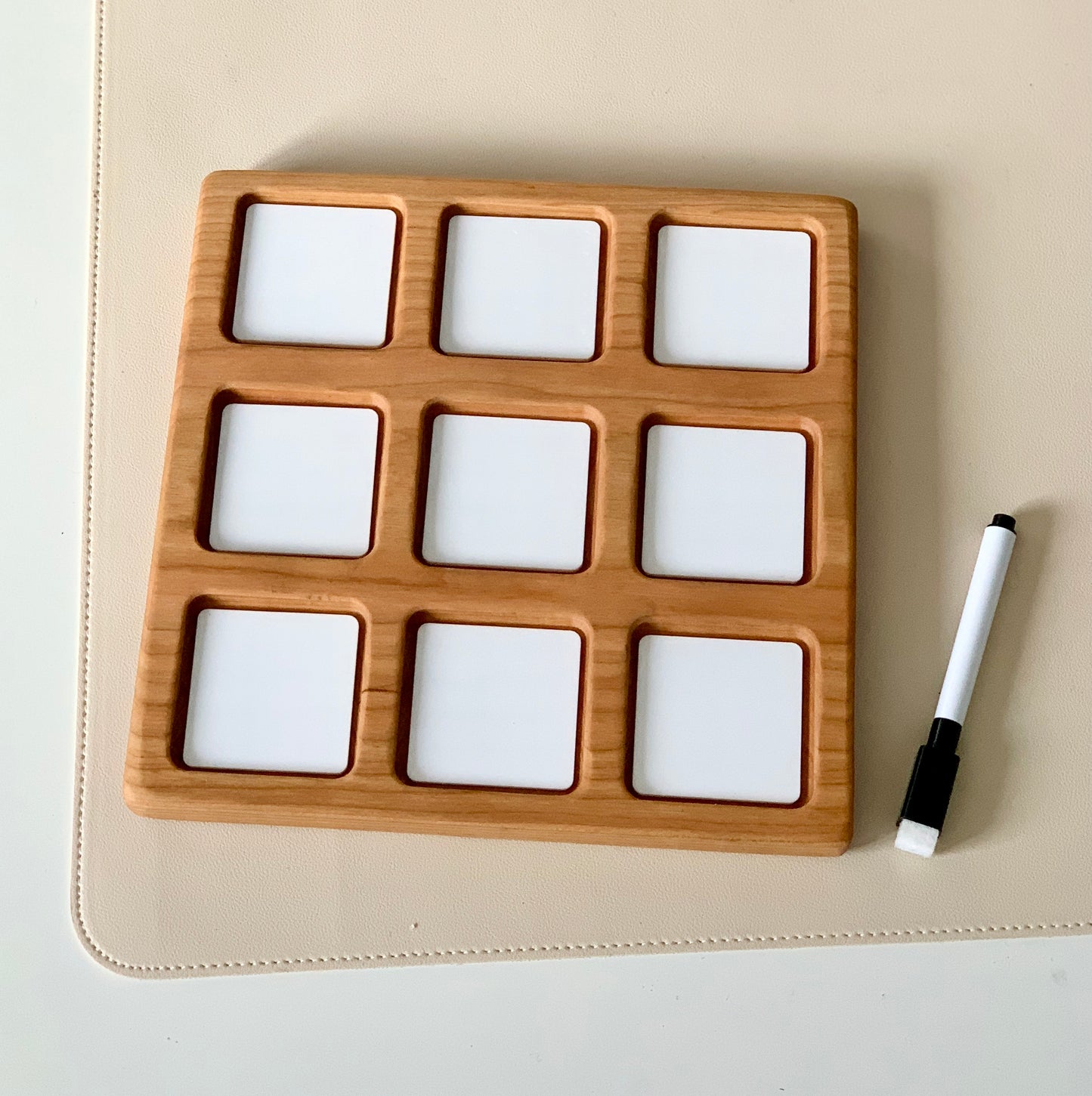 Wooden 3 x 3 Grid / 9 Frame / Tic Tac Toe Board / Sensory Tray