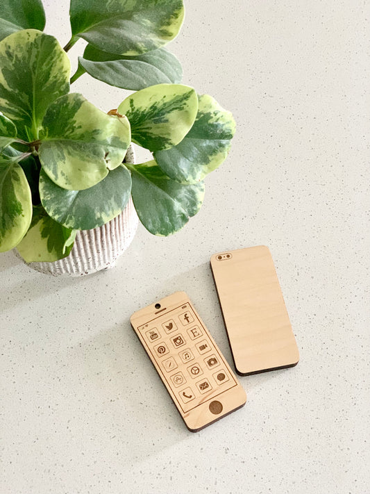 Laser Cut Wooden Toy Phone