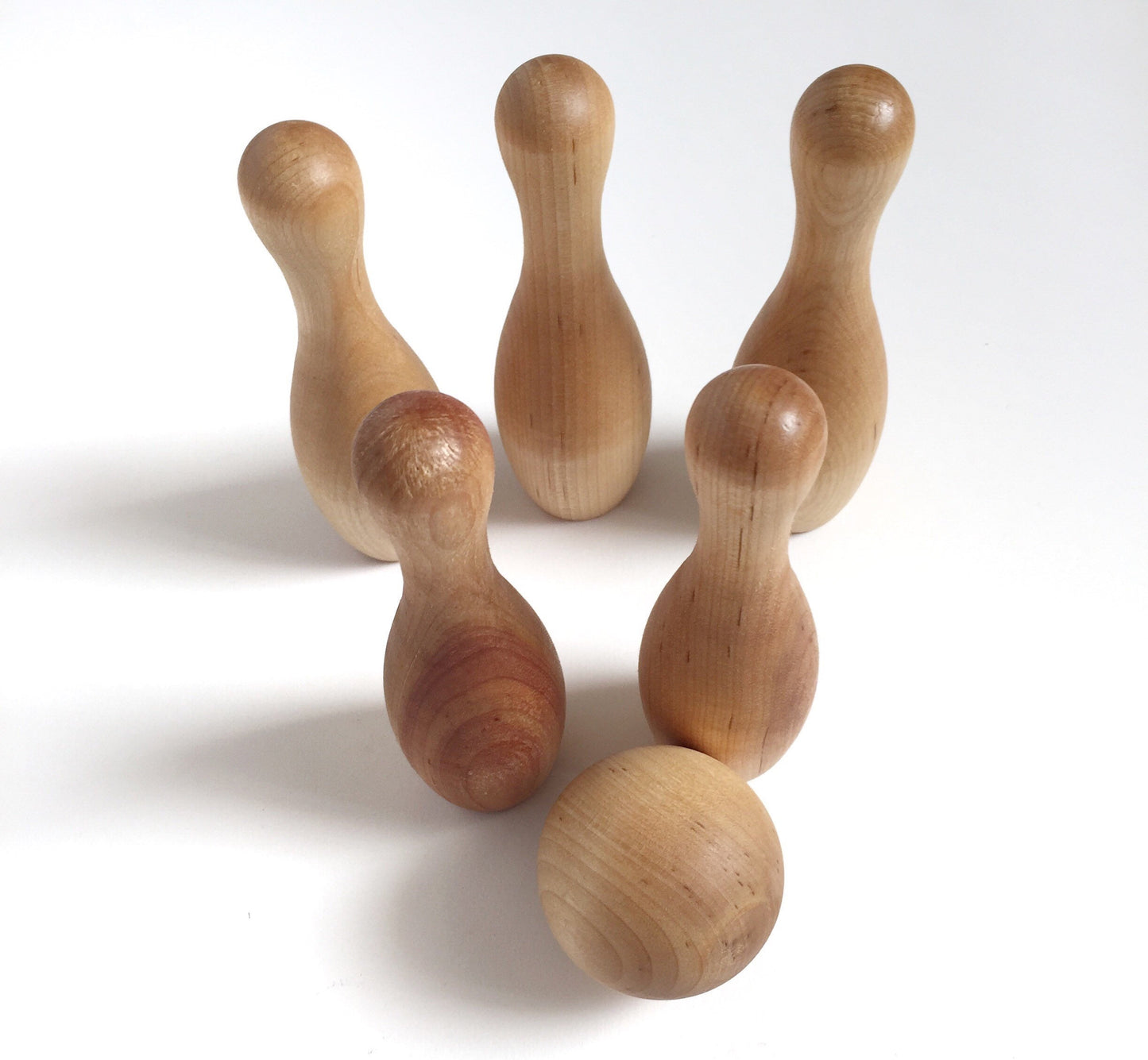 Natural Wood Bowling Set