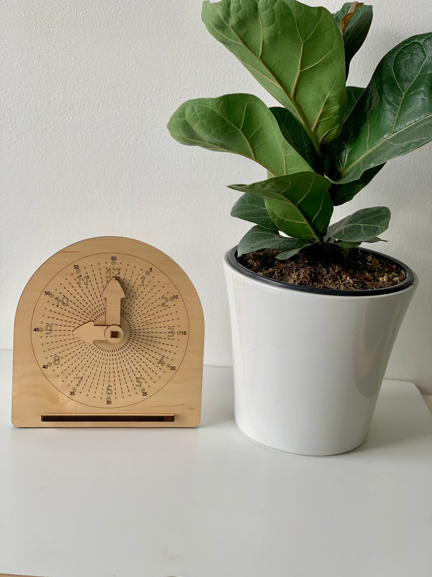 Free Standing Wooden Educational Learning Clock