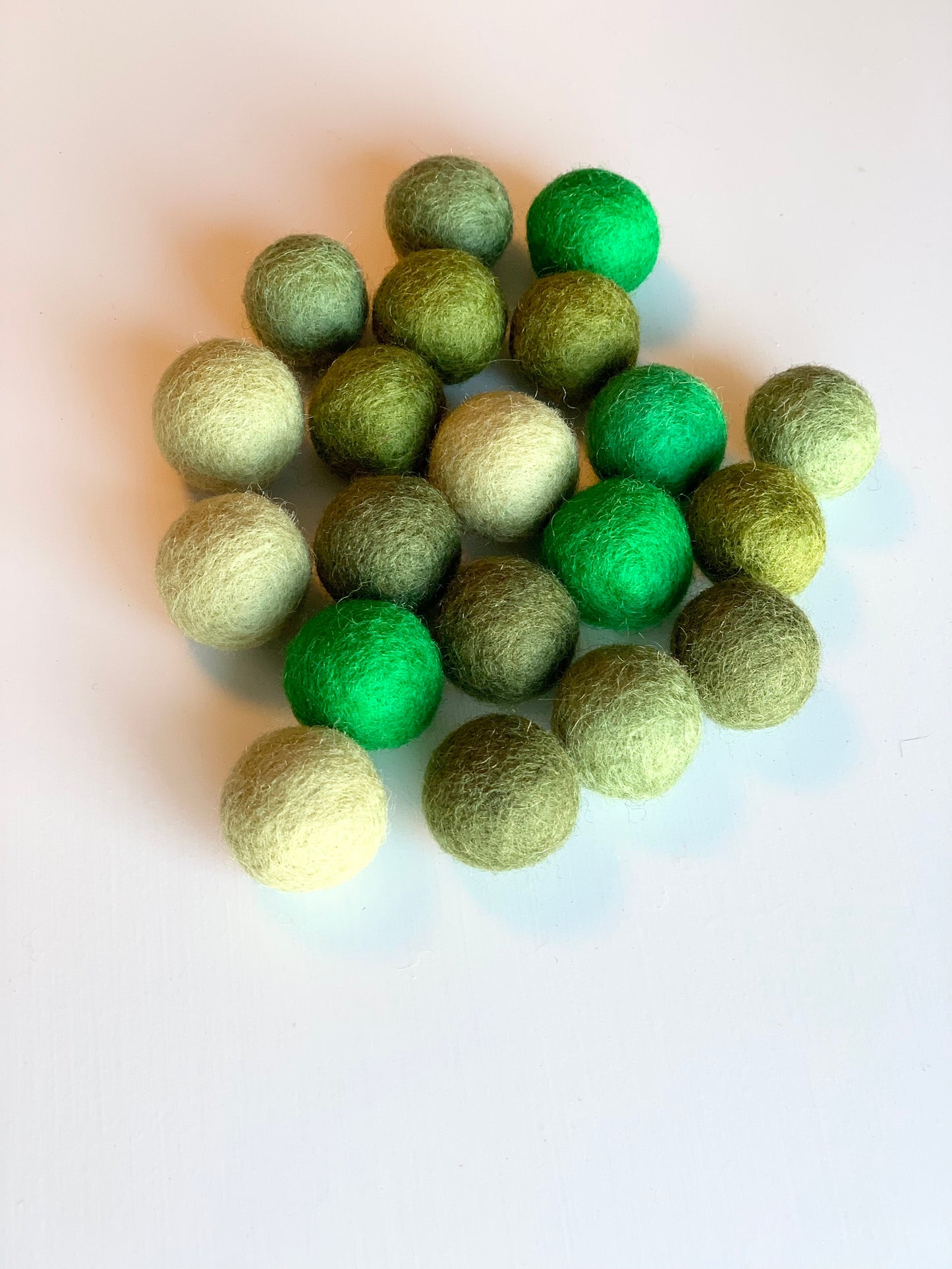 Felt Balls - Greens