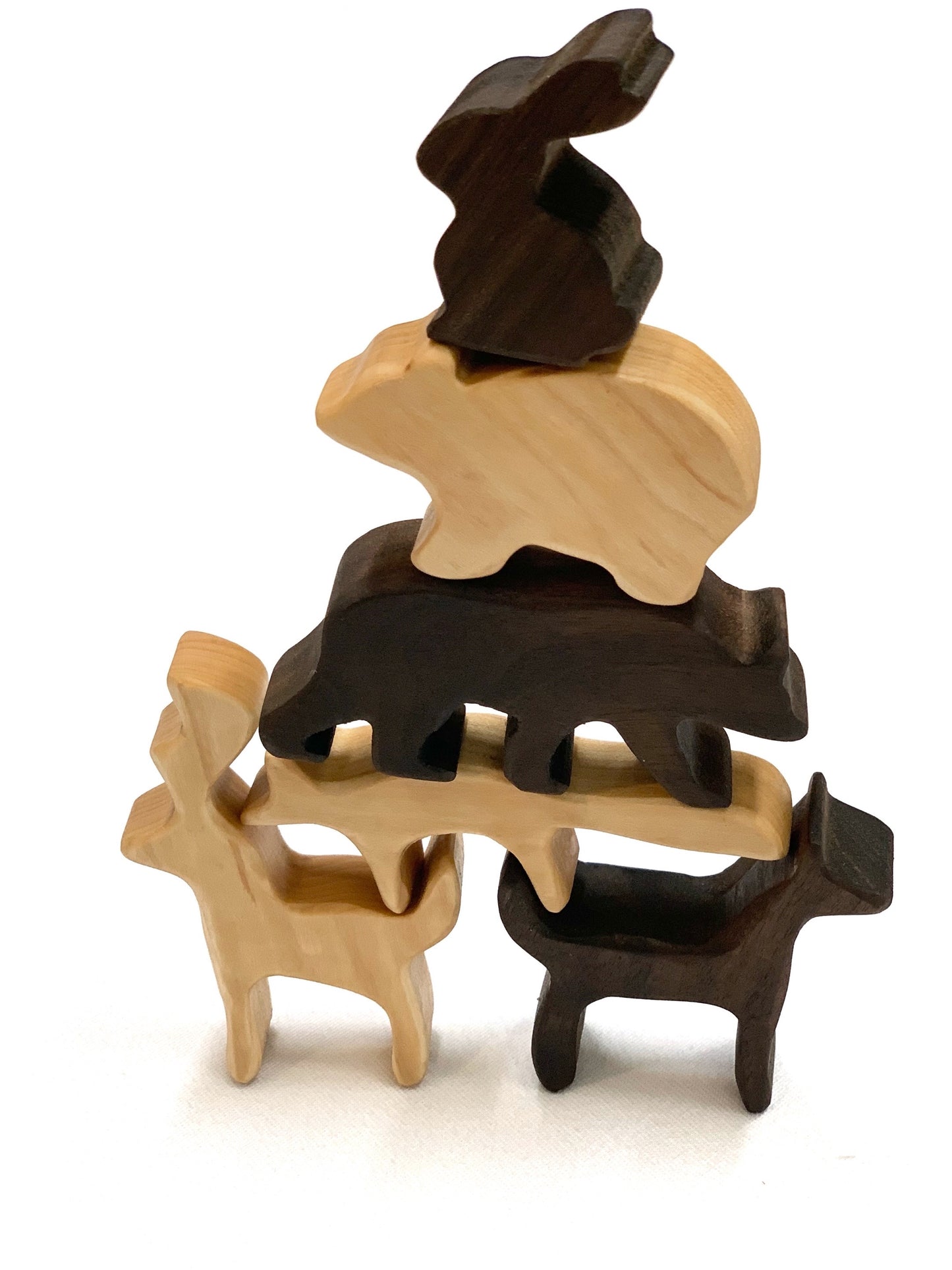 Walking Bear Woodland Wood Toy Figurines