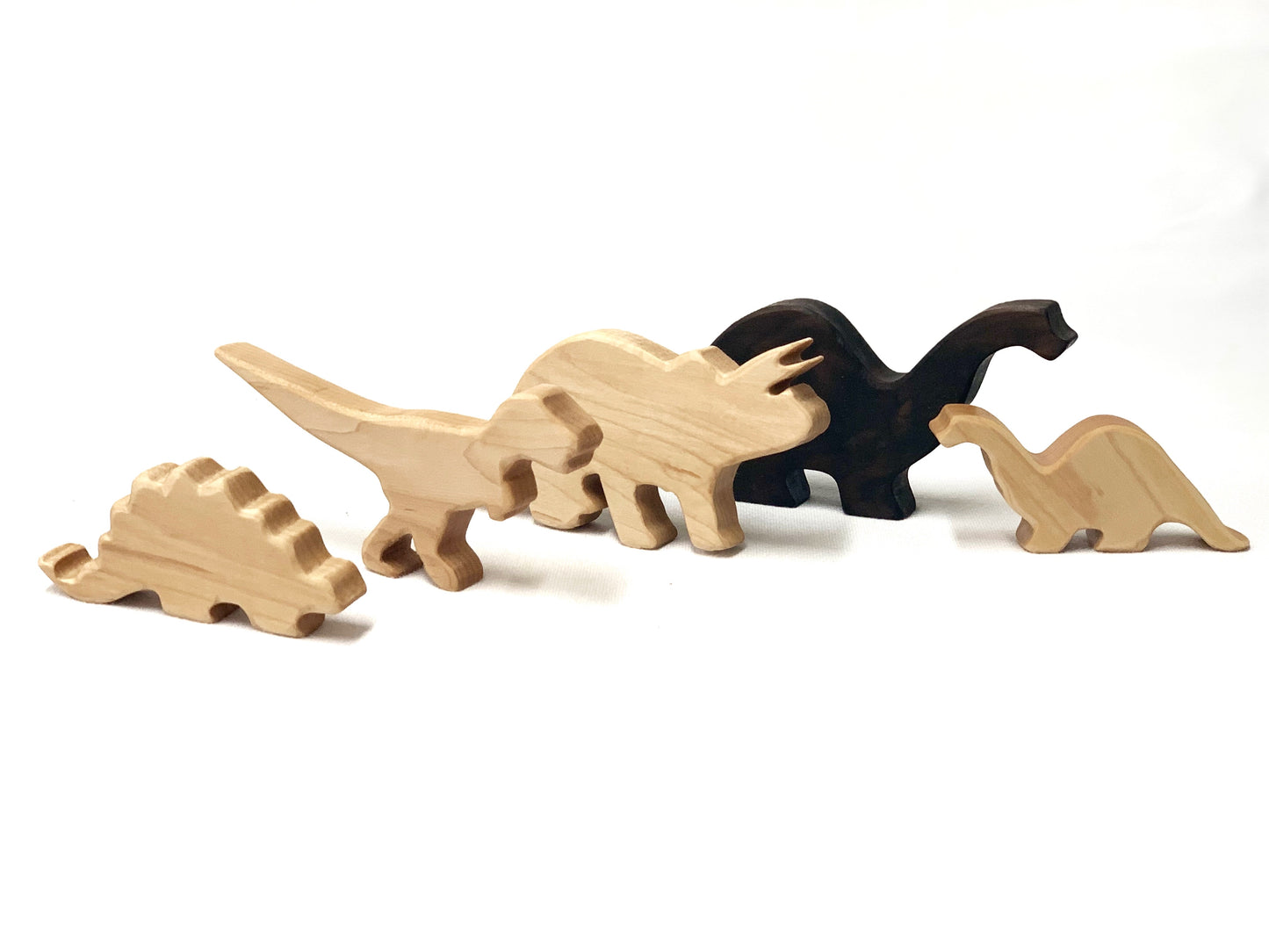 Stegosaurus Dinosaur Wood Toy Figurine