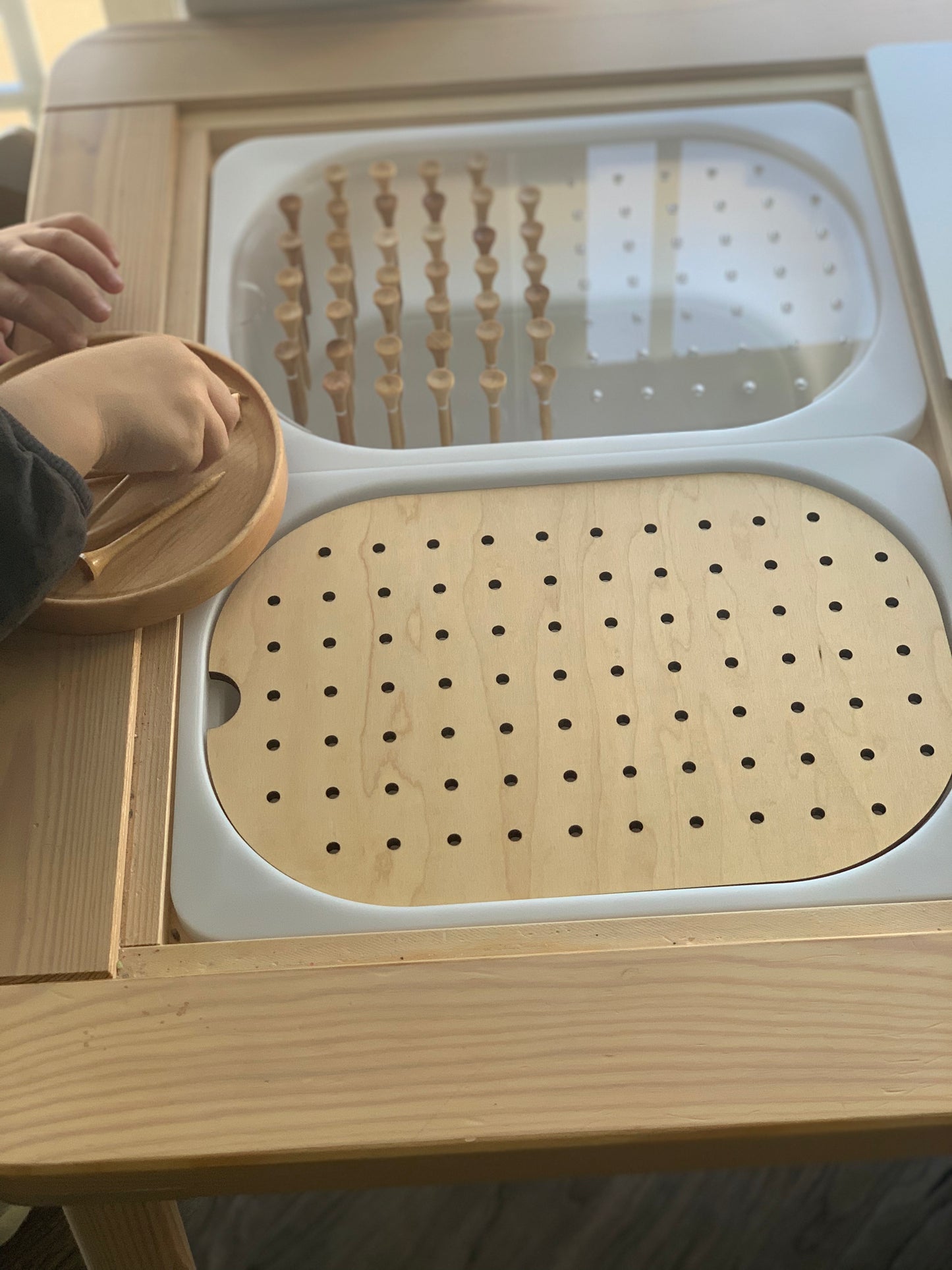 ADD ONS for Small Hole Peg Board, Geometric Light Board Flisat Table Top Insert