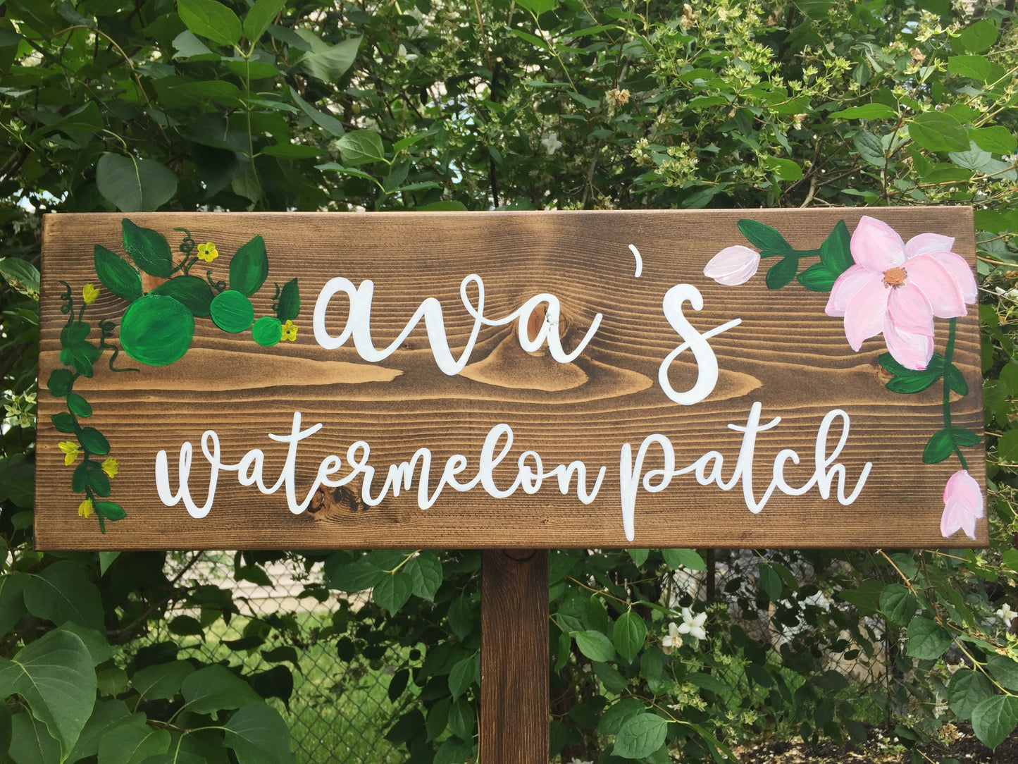 Large Personalized Garden Sign