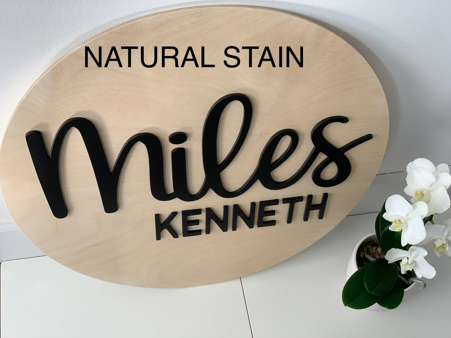 3D Round Last Name Sign/Guest Book Alternative