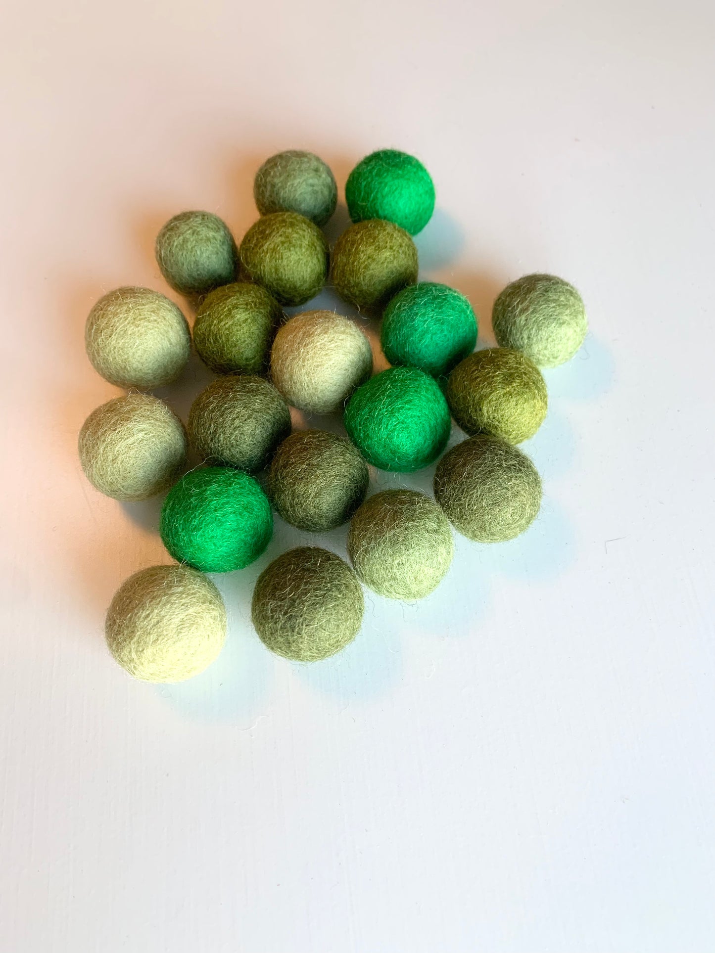 Felt Balls - Greens