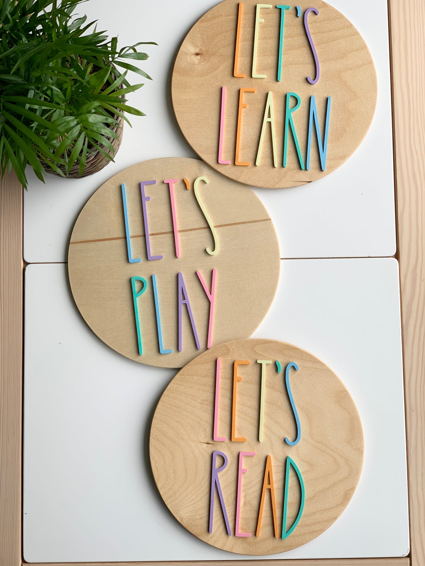 Let’s Play, Read, Learn Set of 3 Signs
