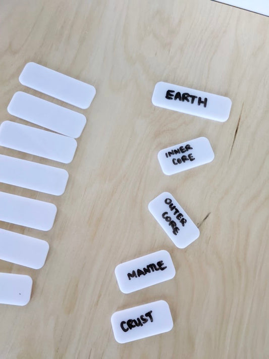 Little Dry Erasables — White Dry Erase Placards / Place Markers