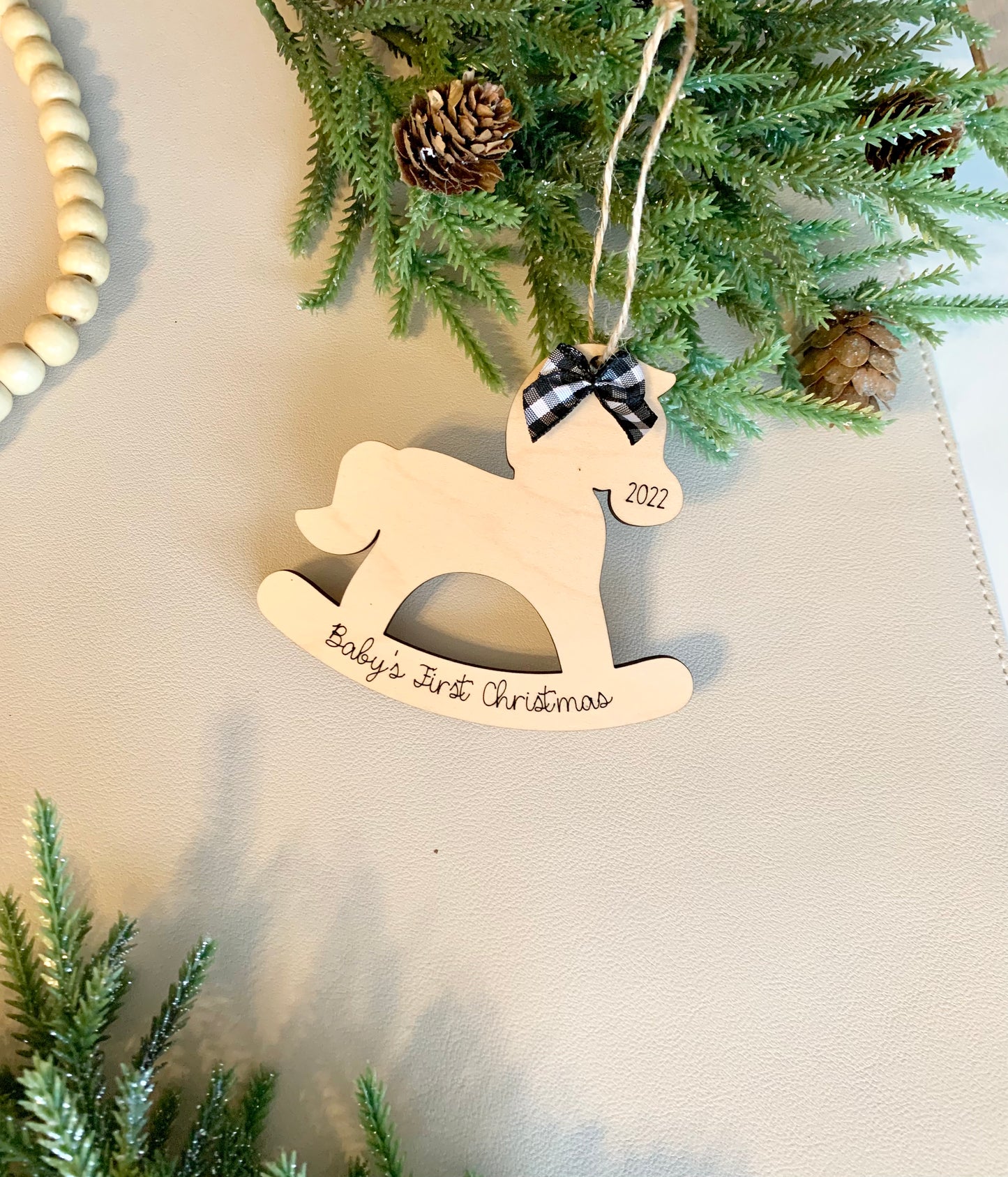 Rocking Horse Baby’s First Christmas Ornaments
