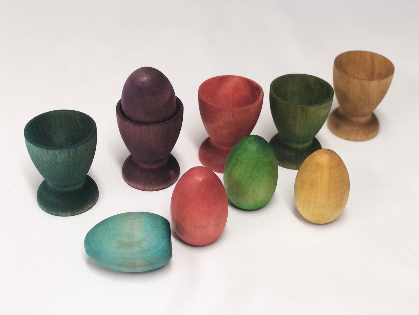 Naturally Dyed Rainbow Eggs and Cups