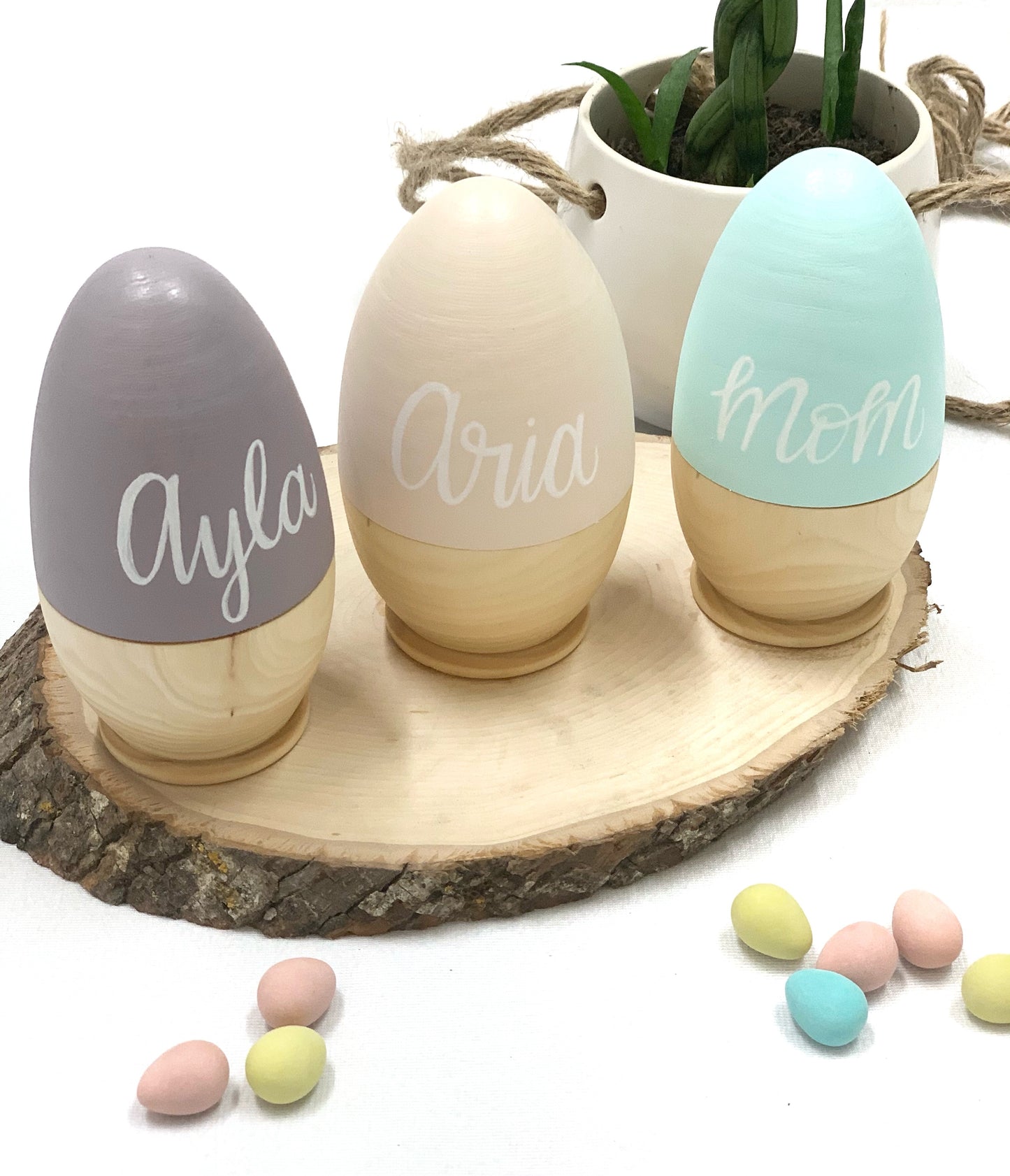 Personalized Hollow Wooden Easter Egg