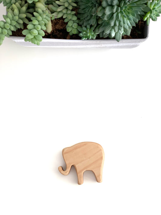 Elephant Safari Animal Wood Toy Figurine