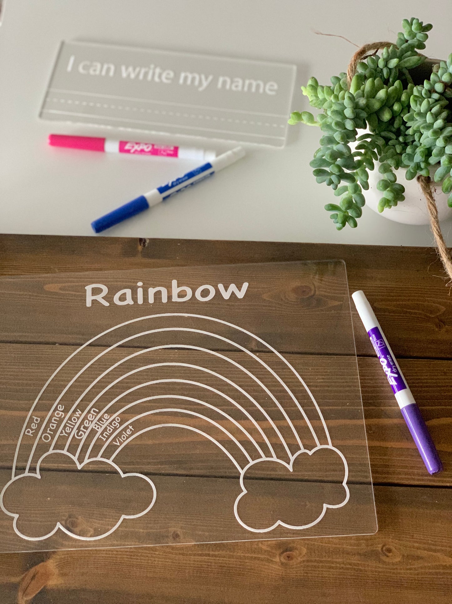 Rainbow Acrylic Dry Erase Board