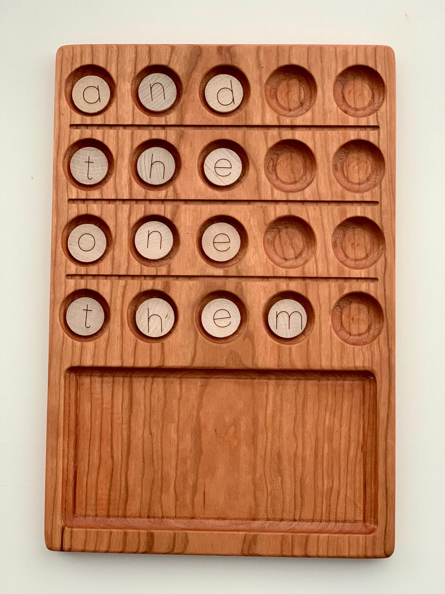 Mini Wood Alphabet and Number Discs