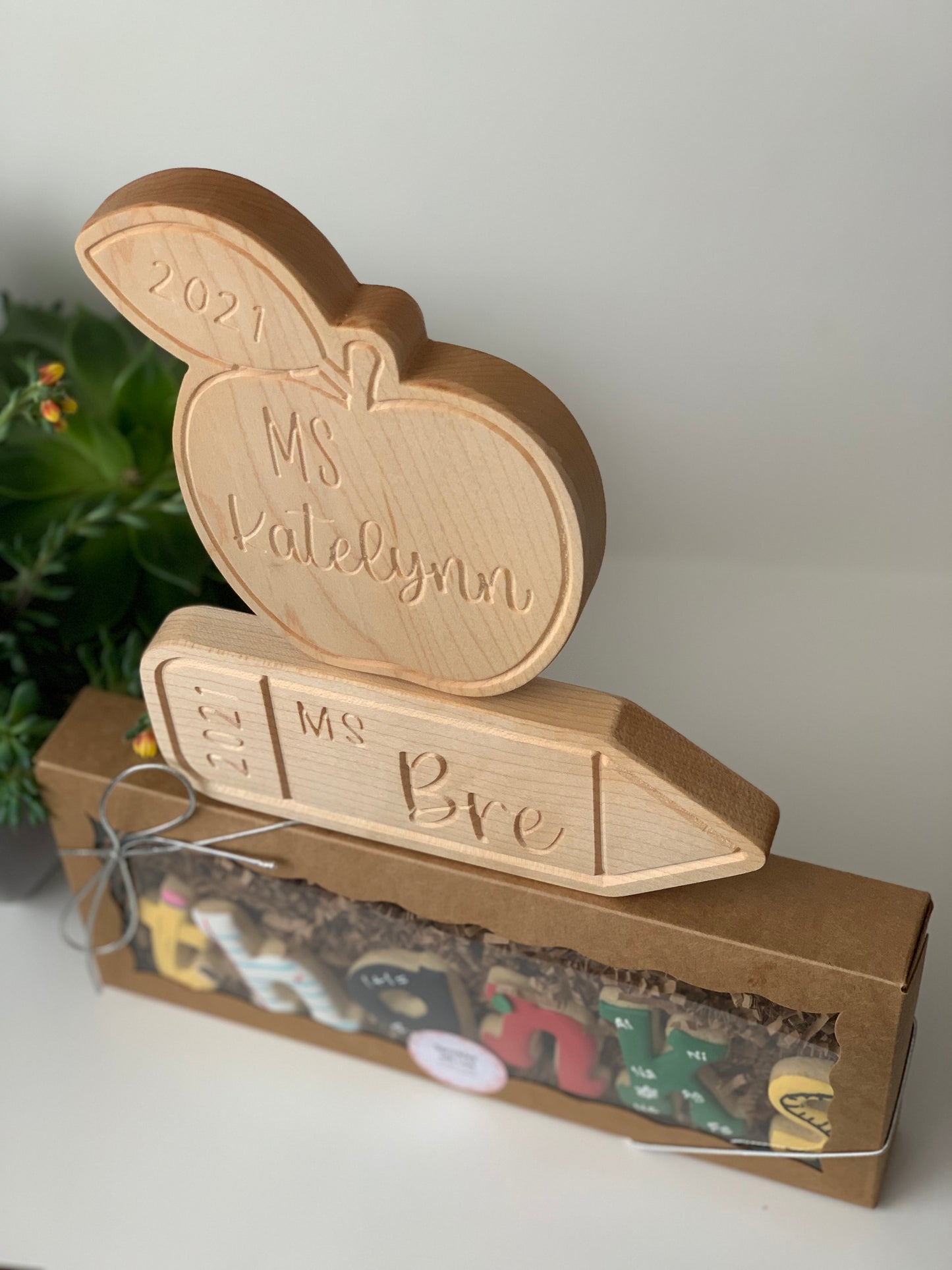 Personalized Teacher Gift - Name Plate for Desk, Wall, Door or Shelf
