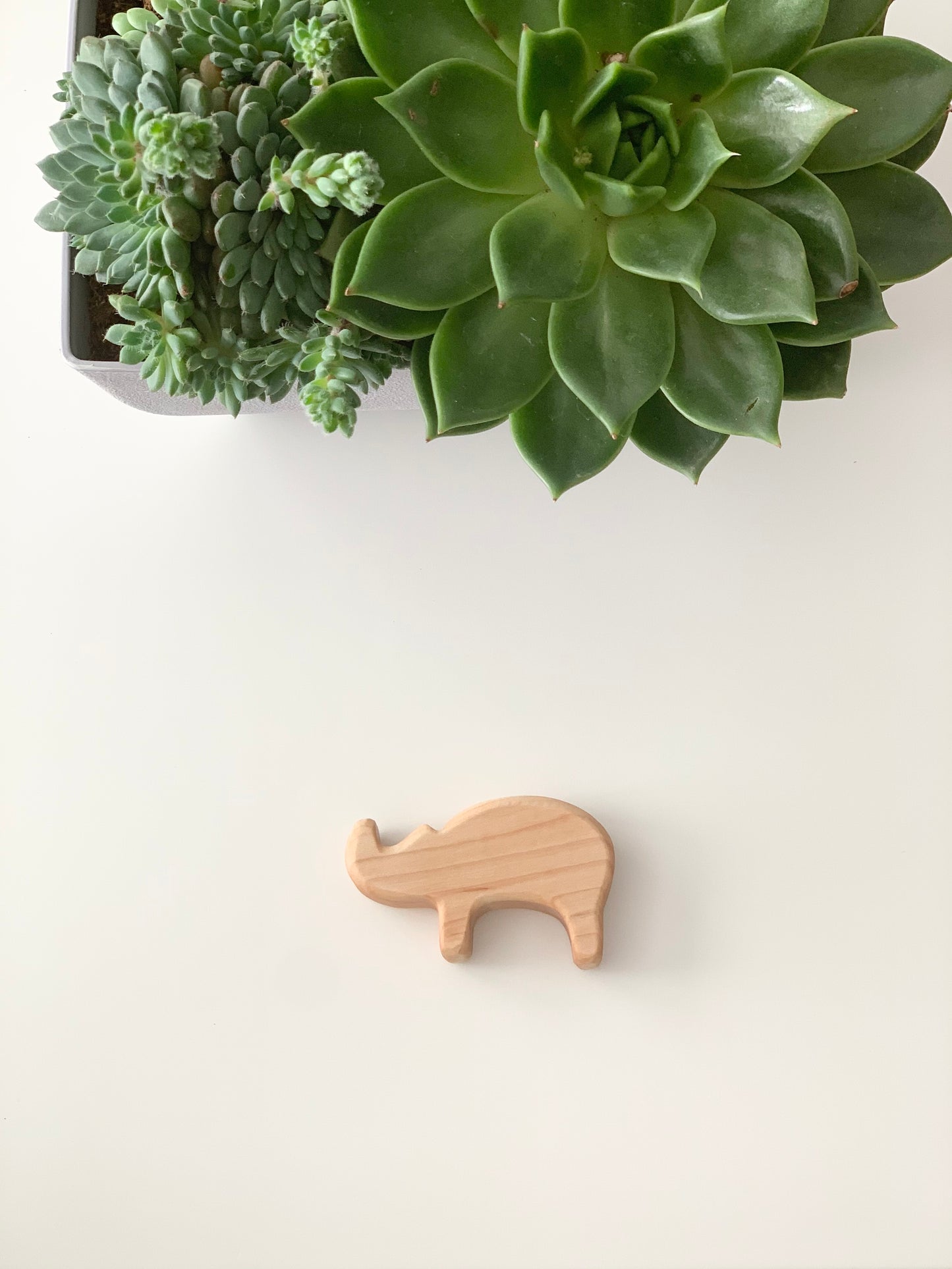 Rhinoceros Safari Animal Wood Toy Figurine