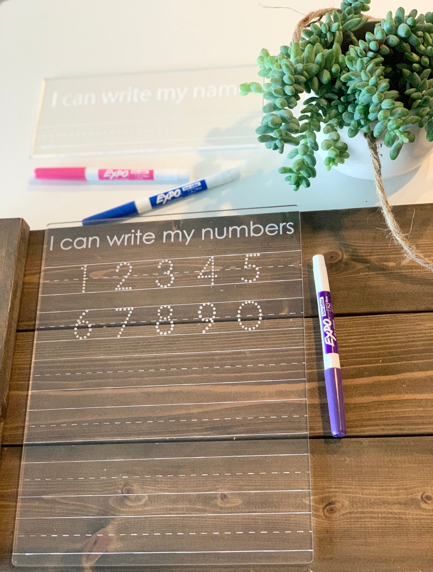 I can write my numbers Acrylic Dry Erase Board