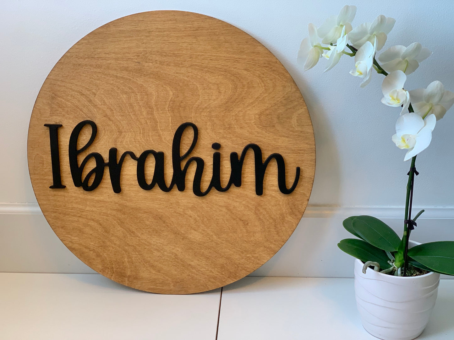 3D Round Name Sign