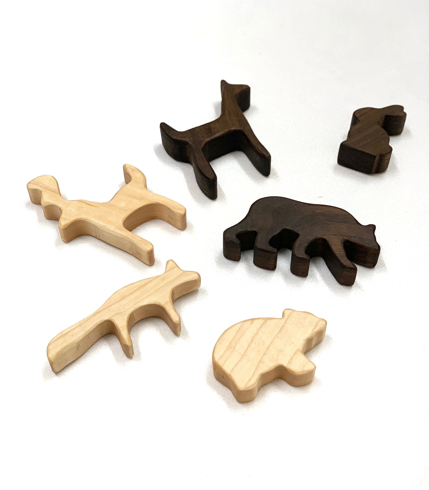 Woodland Animal Wood Toy Figurines