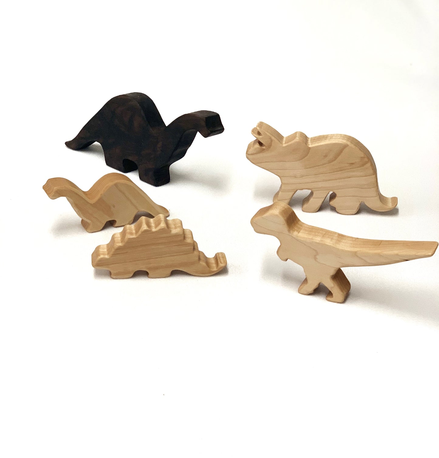 Triceratops Dinosaur Wood Toy Figurine