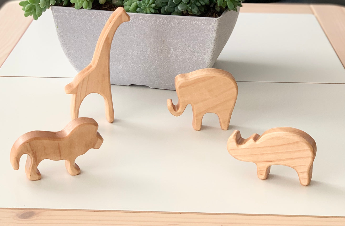 Lion Safari Animal Wood Toy Figurine