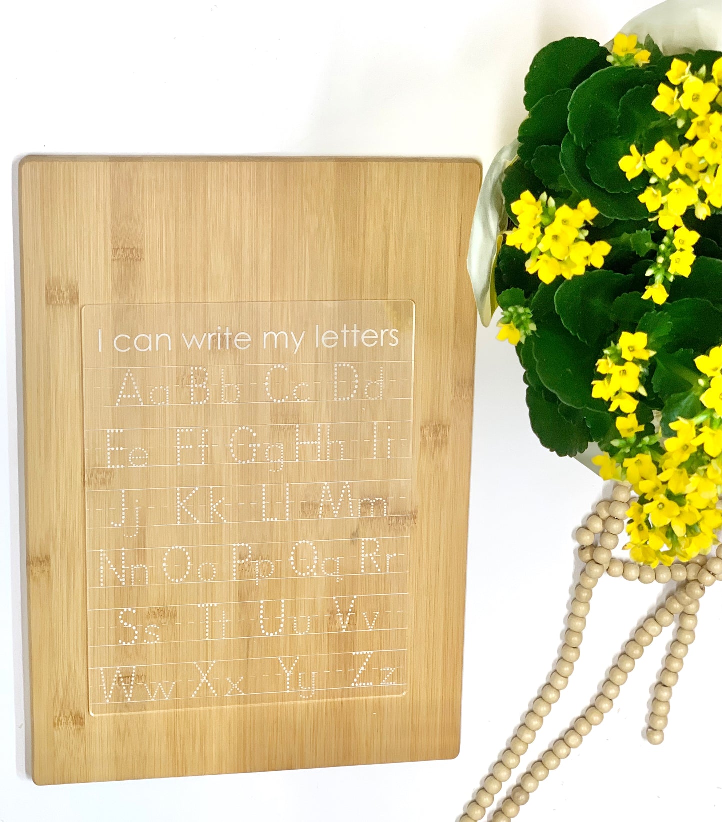 Alphabet Acrylic Dry Erase Tracing Board — I can write my letters, I can write my name