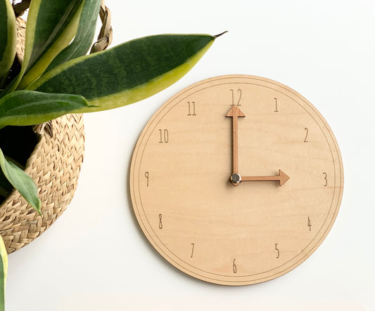 Wooden Play Learning Clock