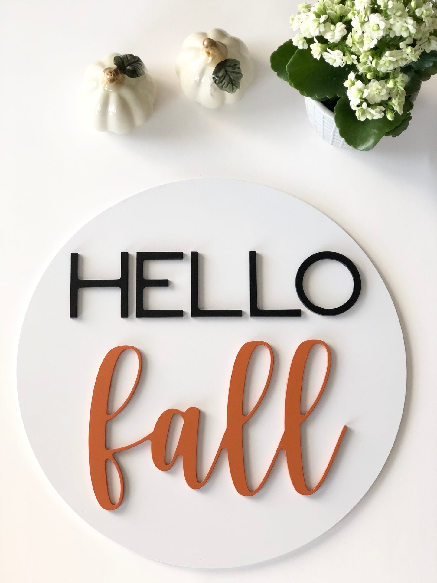 3D Hello Fall Sign
