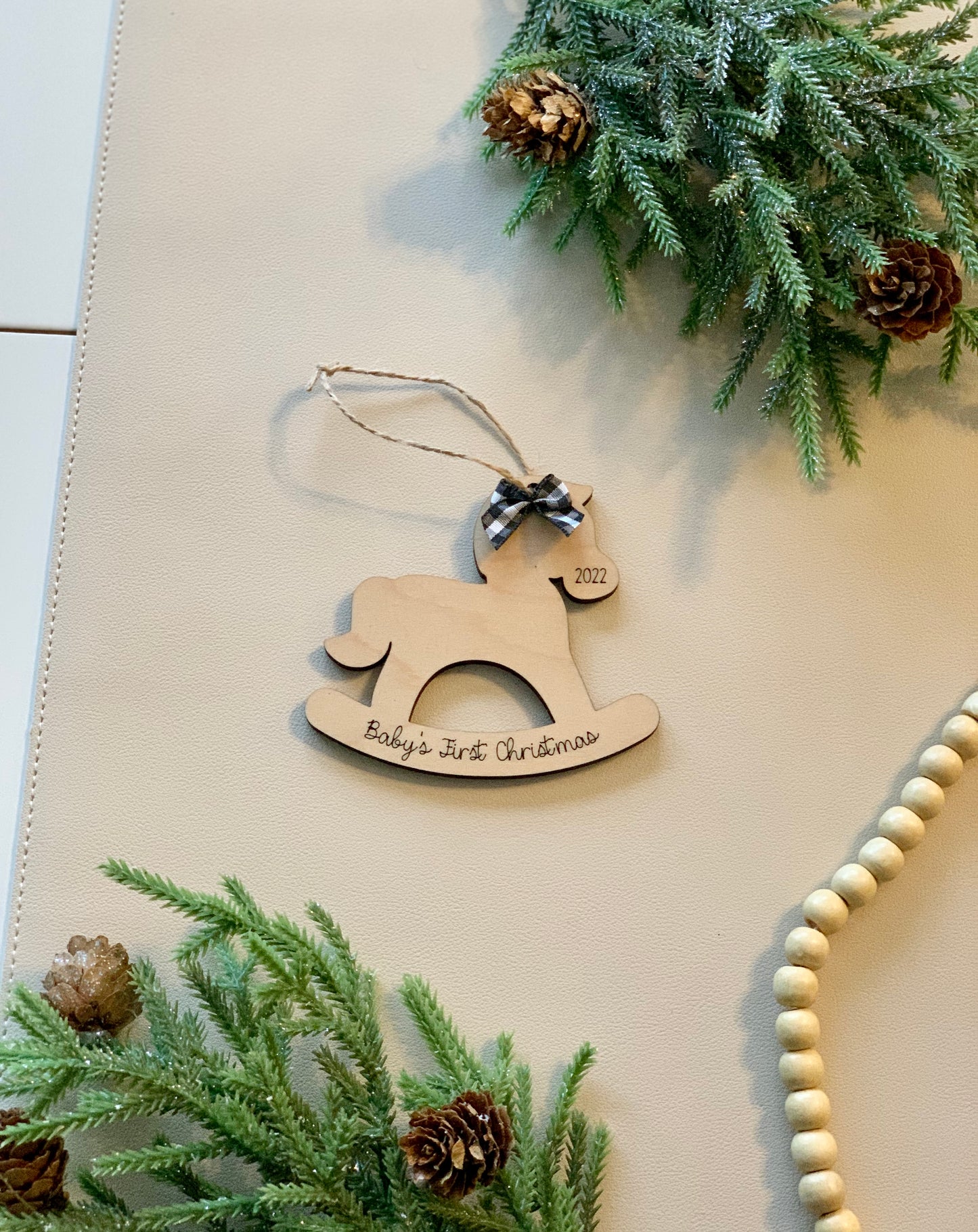 Rocking Horse Baby’s First Christmas Ornaments