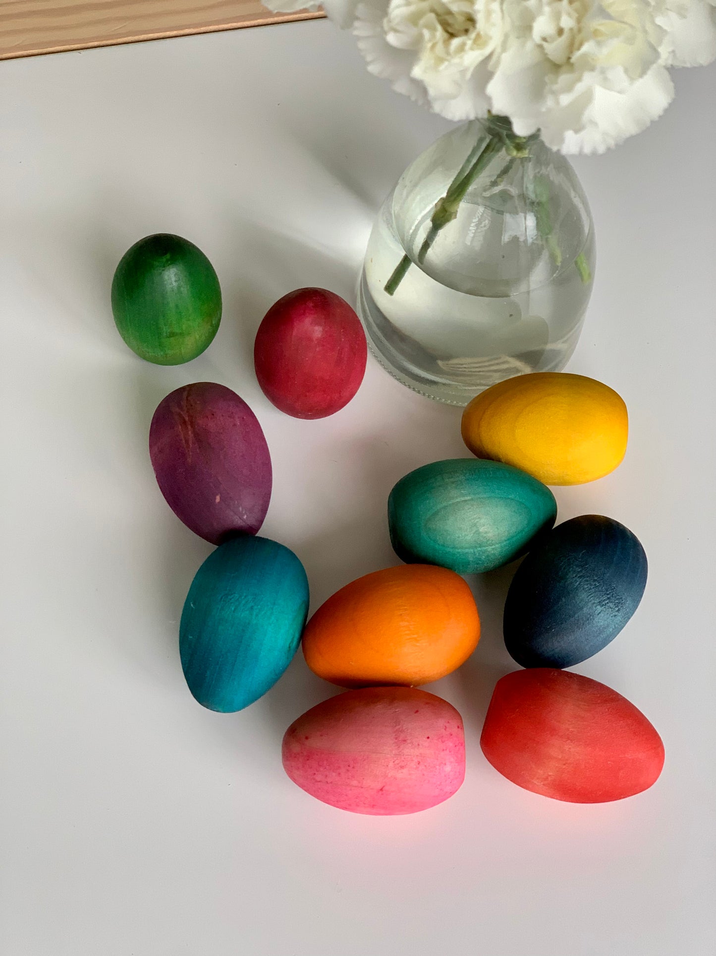 Ready to Ship Naturally Dyed Wooden Eggs