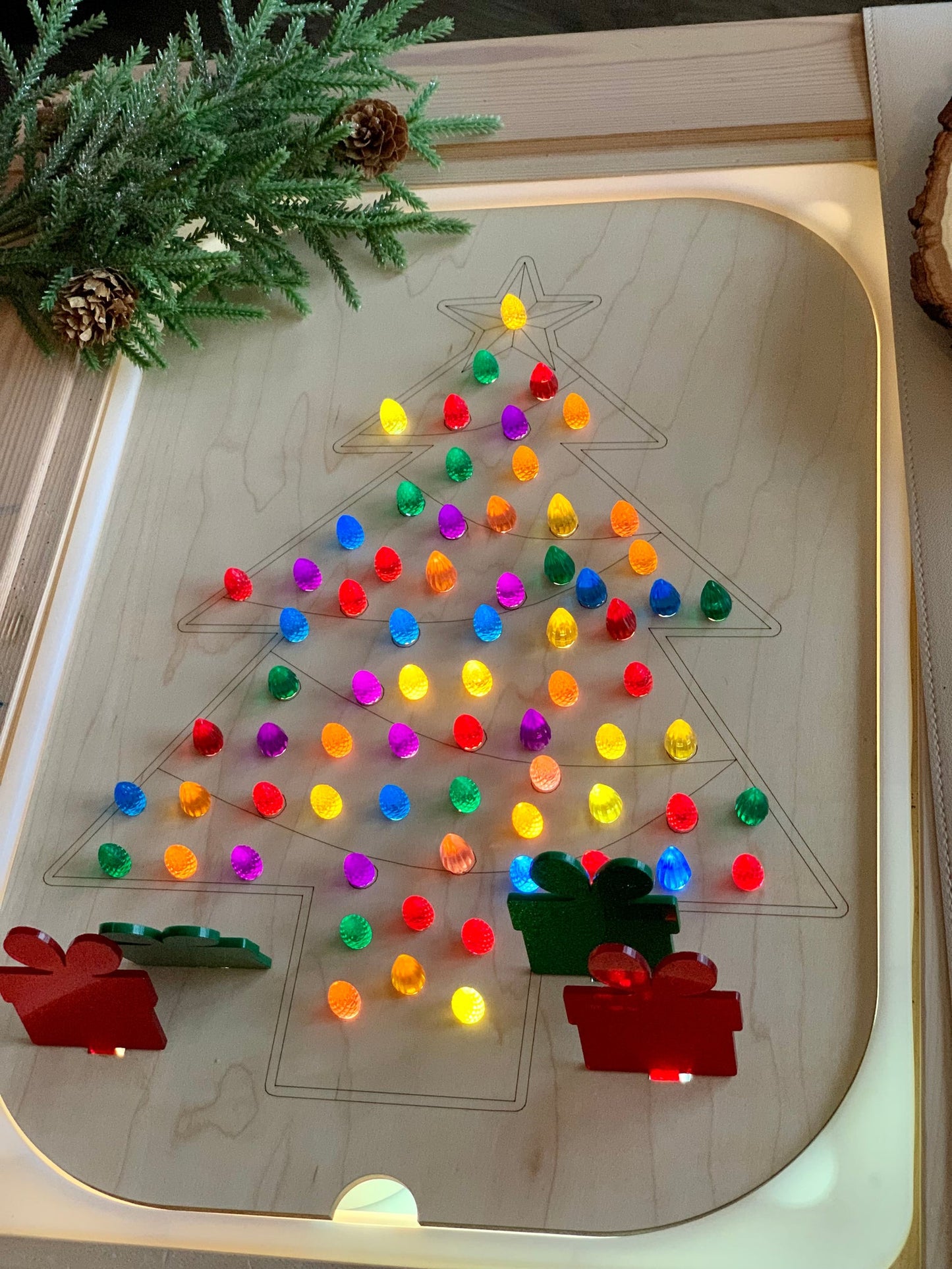 ADD ONS for Large Hole Geometric Board, Light Up Easter Egg & Christmas Tree Flisat Insert