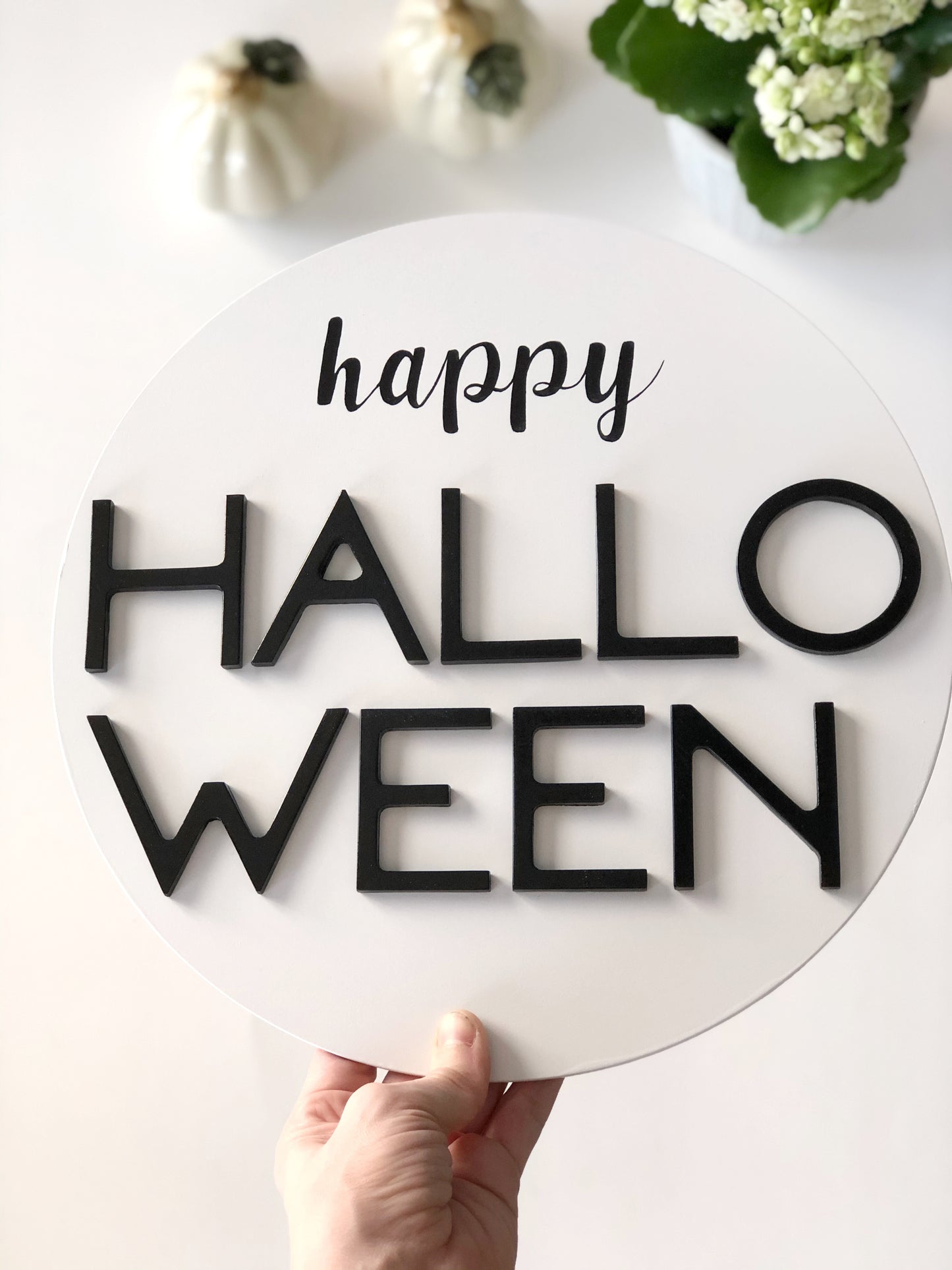 3D Happy Halloween Sign